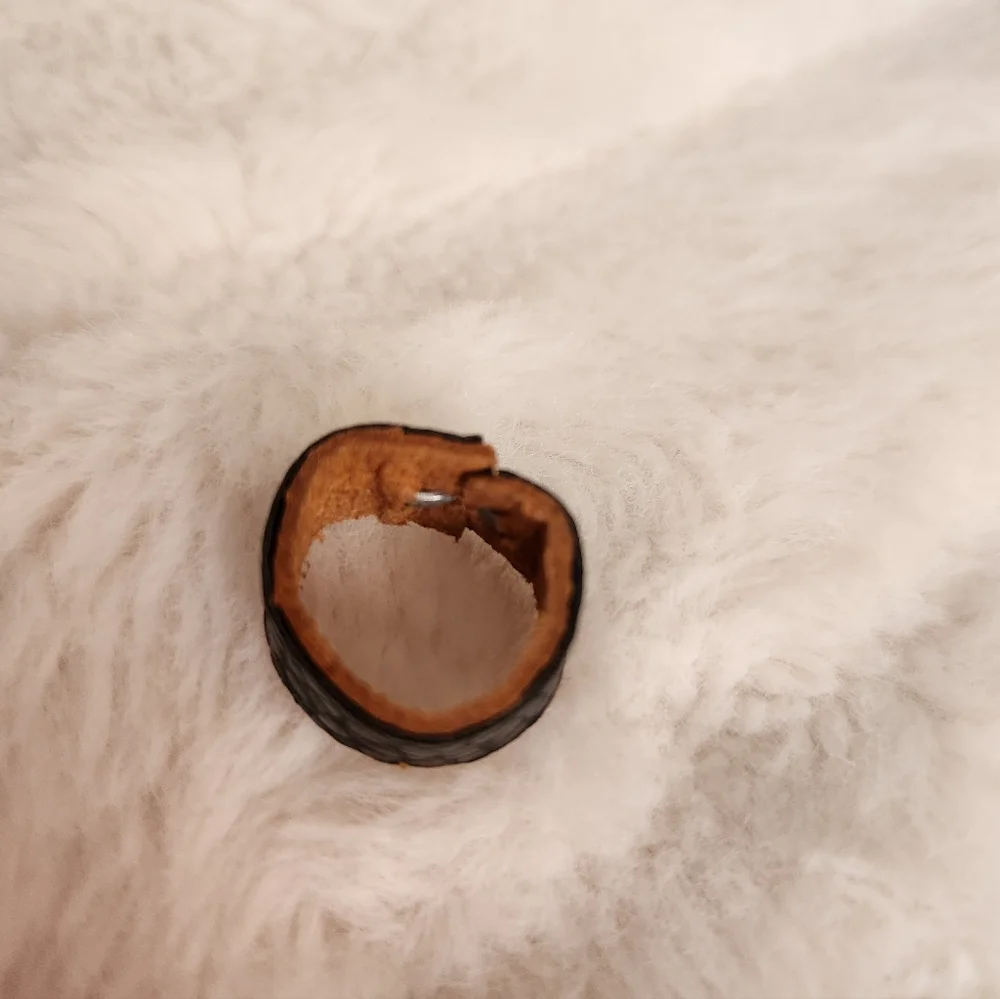 Black Leather Ring